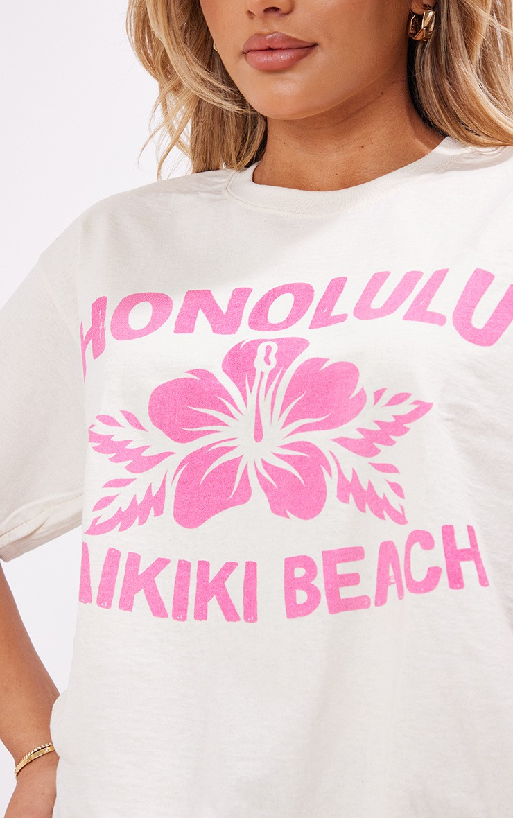 Stone Honolulu Printed T Shirt | PrettyLittleThing US