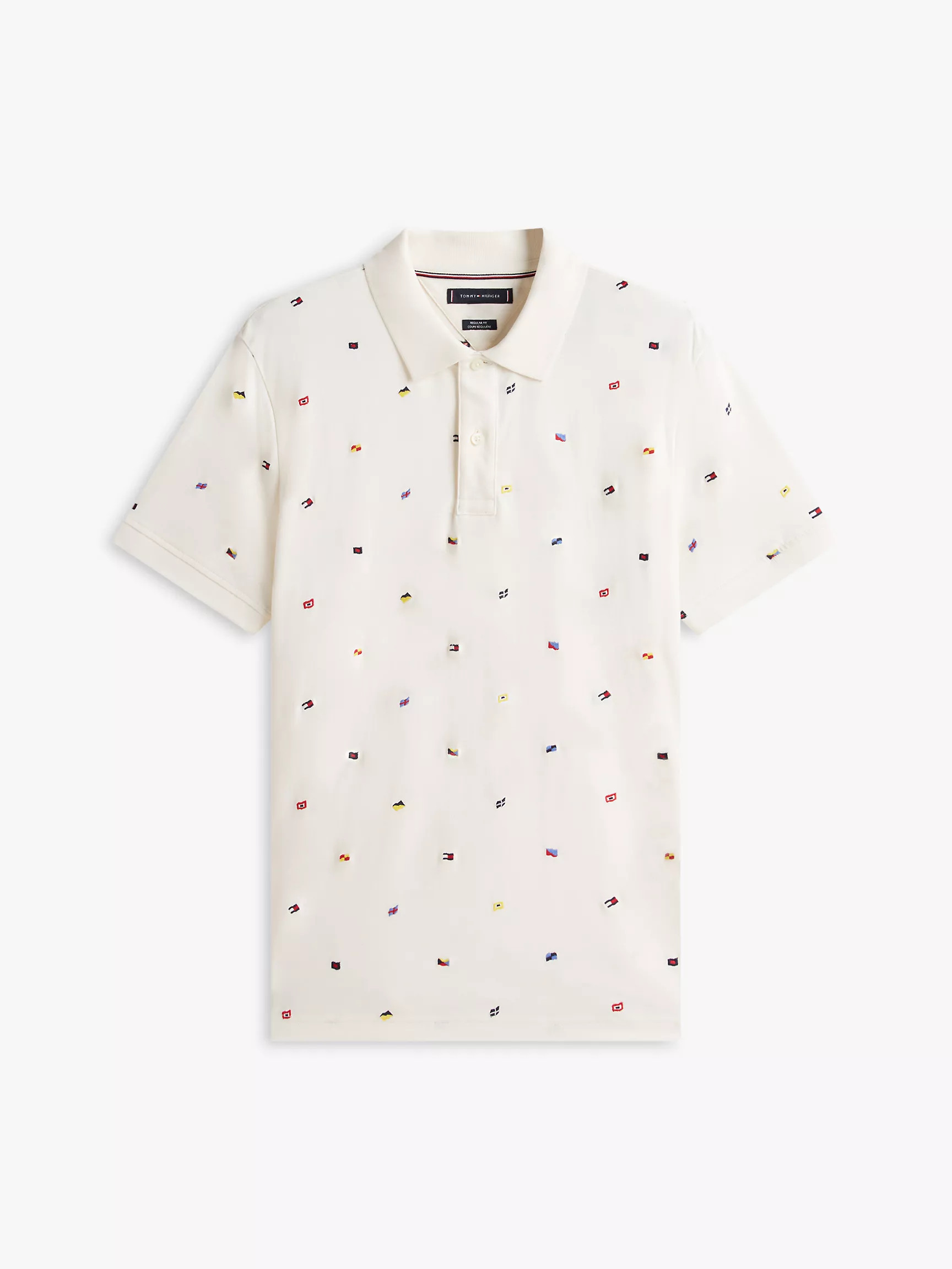 Regular Fit Allover Flag Pique Polo | Tommy Hilfiger | Tommy Hilfiger (US)
