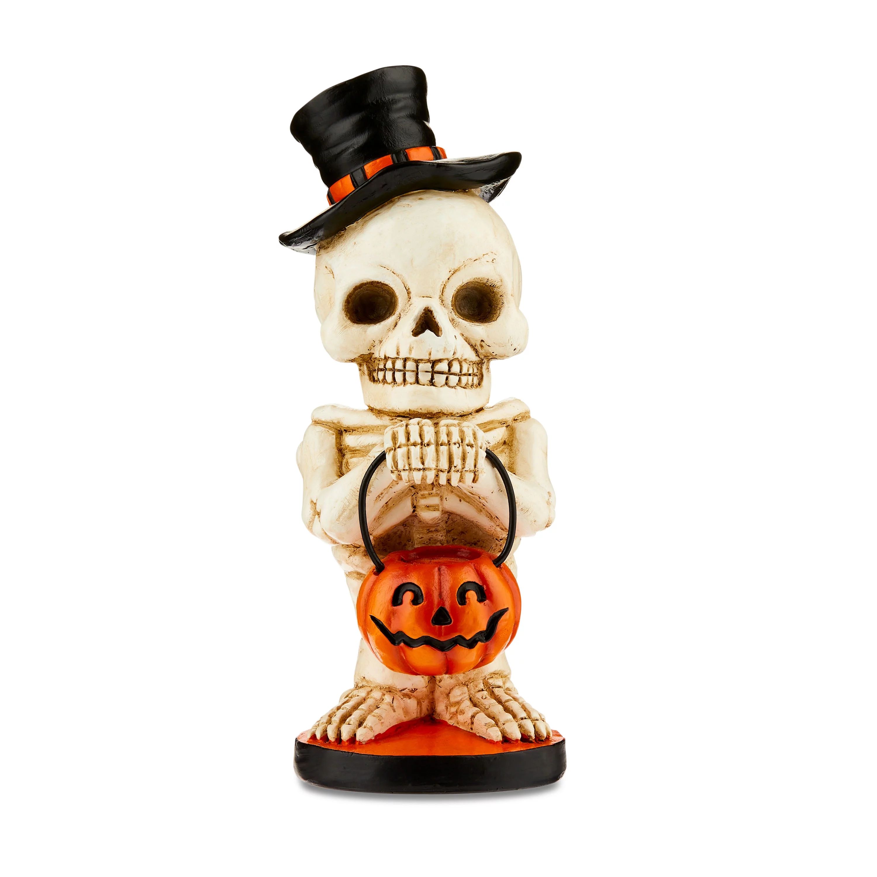 Halloween Multicolor Resin Skeleton Tabletop Decoration, 4 in L x 3.5 in W x 10 in H, by Way To C... | Walmart (US)