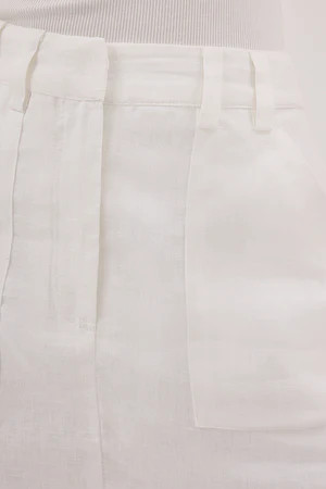 EVA OFF WHITE LINEN SKORT | DISSH