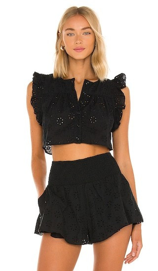 Tularosa Carlotta Top in Black. - size S | Revolve Clothing (Global)