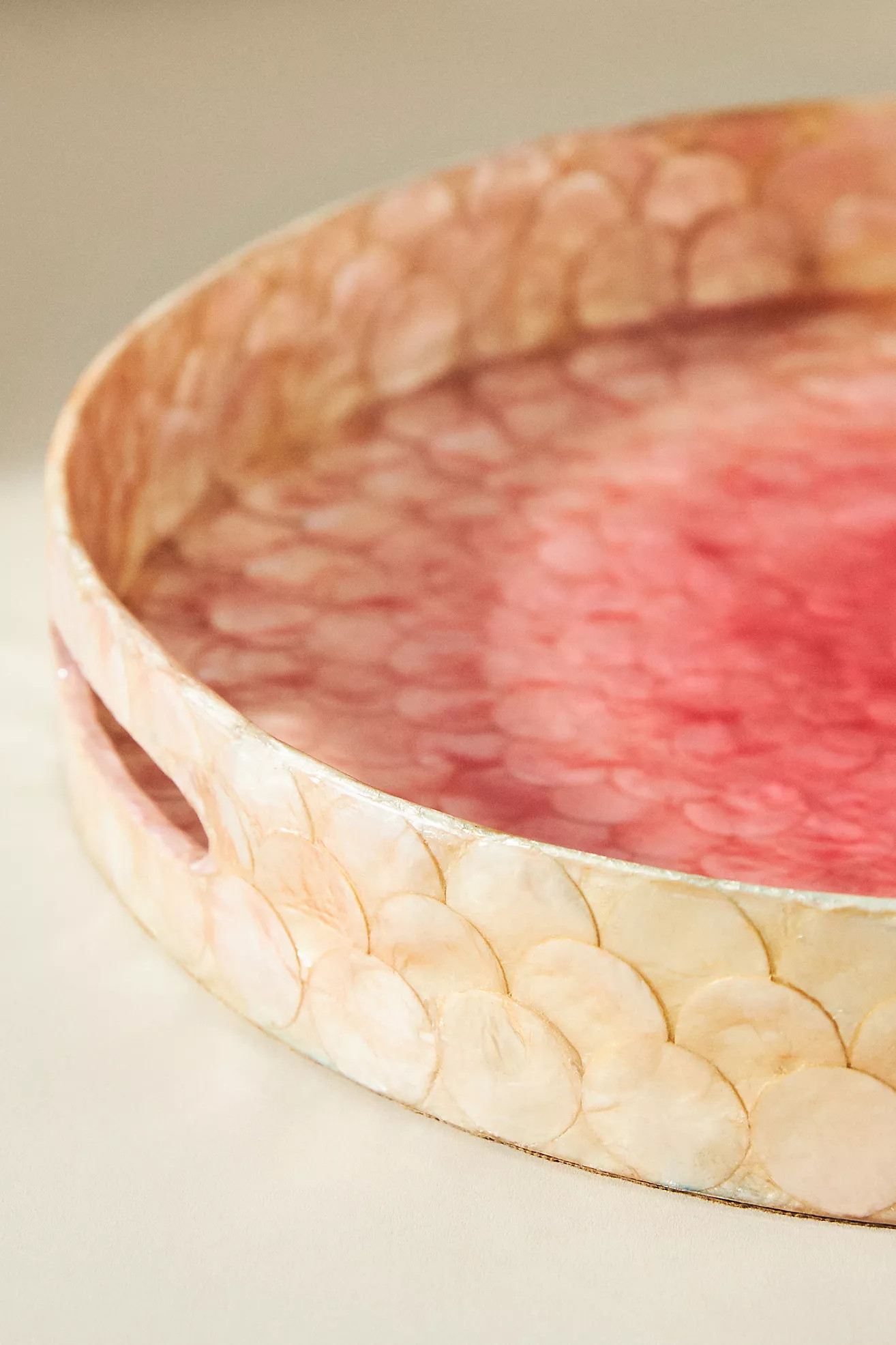 Joanna Buchanan Large Round Capiz Decorative Tray | Anthropologie (US)