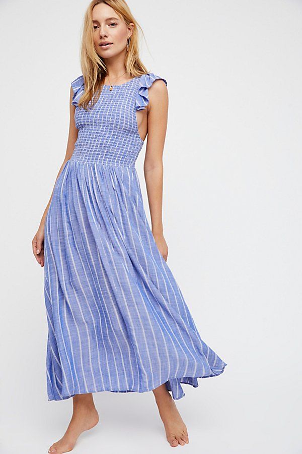 Chambray Butterflies Midi Dress by Free People | Free People (Global - UK&FR Excluded)