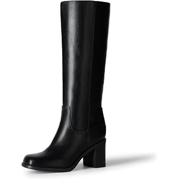 DREAM PAIRS Women's Square Toe Chunky Knee High Boots | Amazon (US)