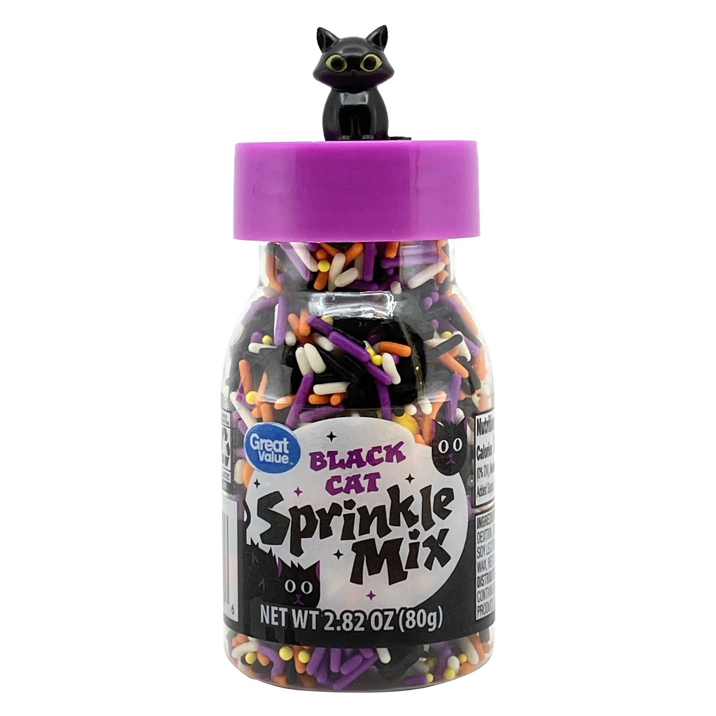 Great Value Black Cat Dessert Sprinkle Mix, 2.82 oz - Walmart.com | Walmart (US)