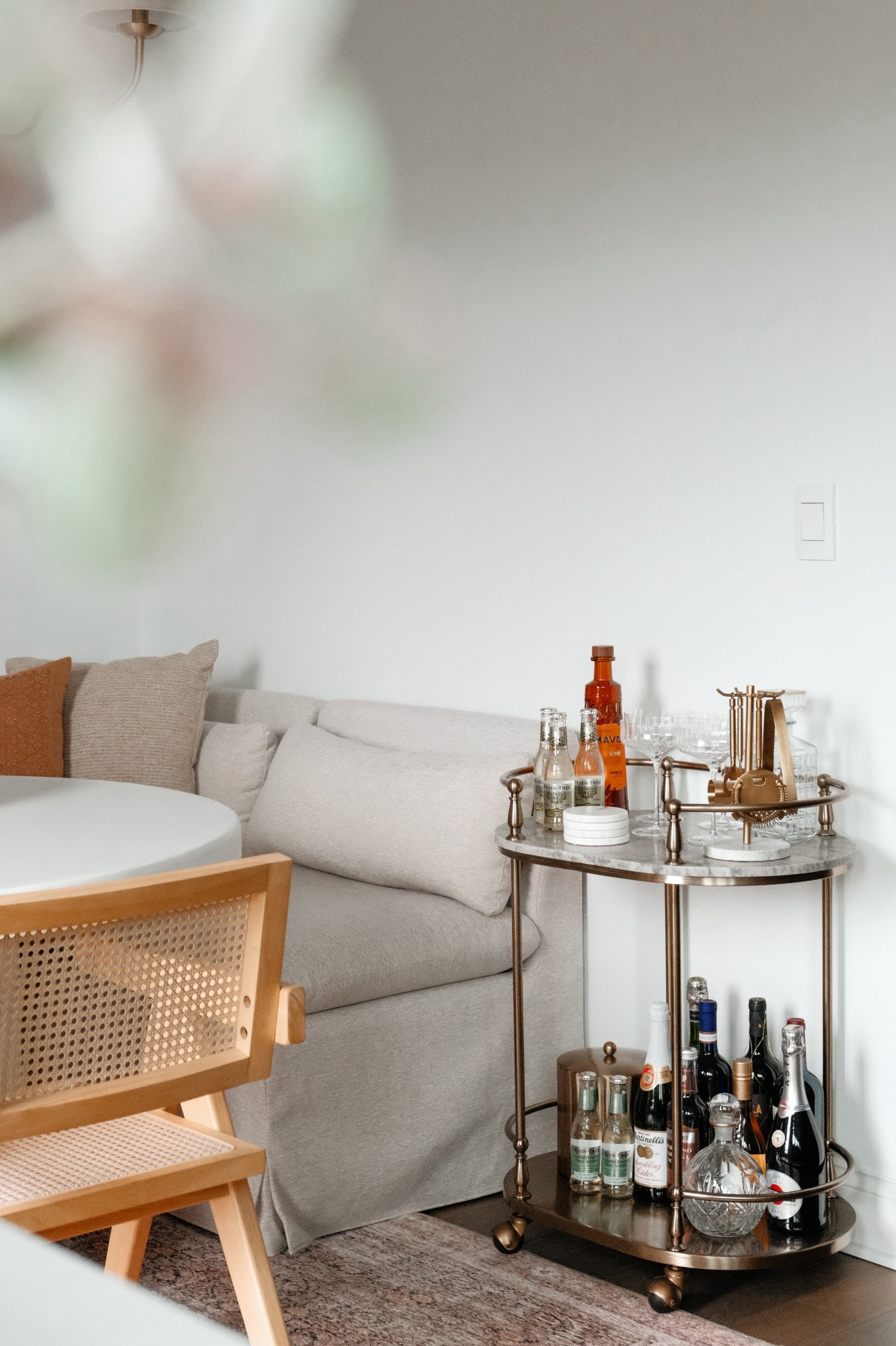 Bar cart in breakfast nook

#LTKHome