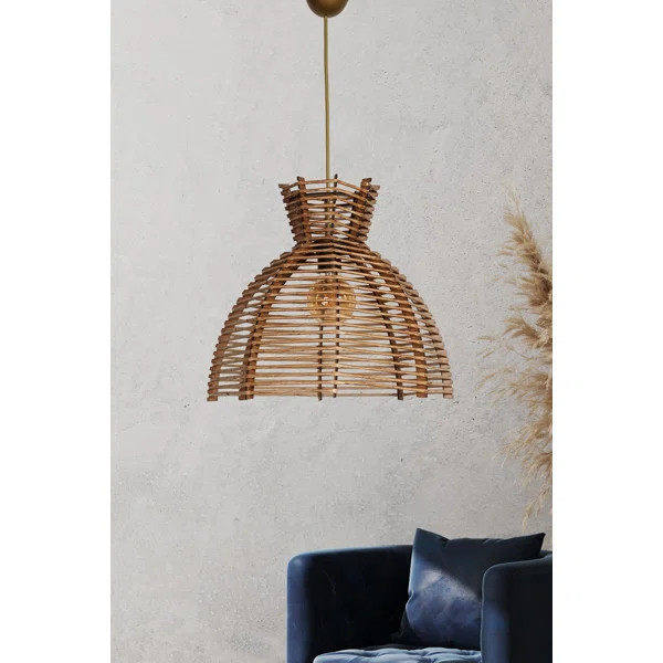 1 - Light Brown Shaded Pendant | Wayfair North America