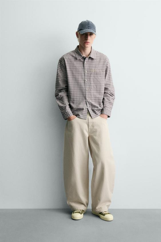 KAROHEMD AUS FLANELL MIT STICKEREI | Zara DE