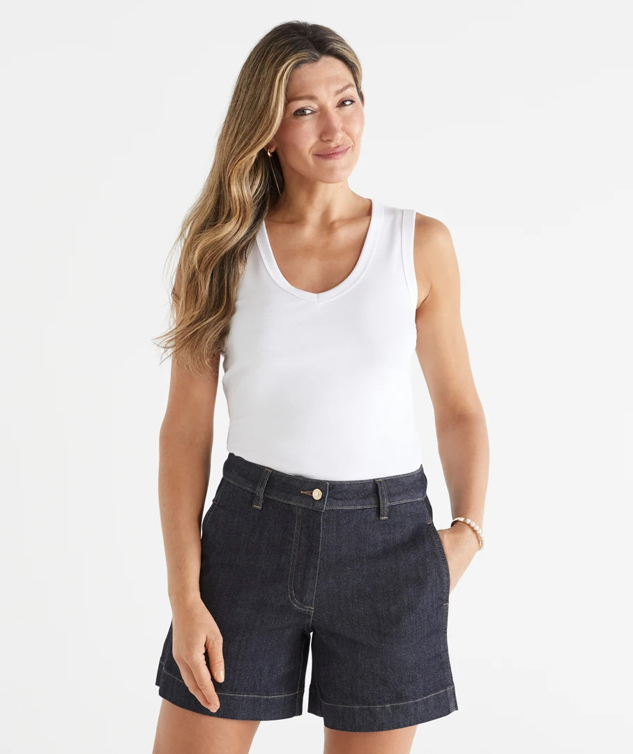 Rib V Neck Tank | Sussan