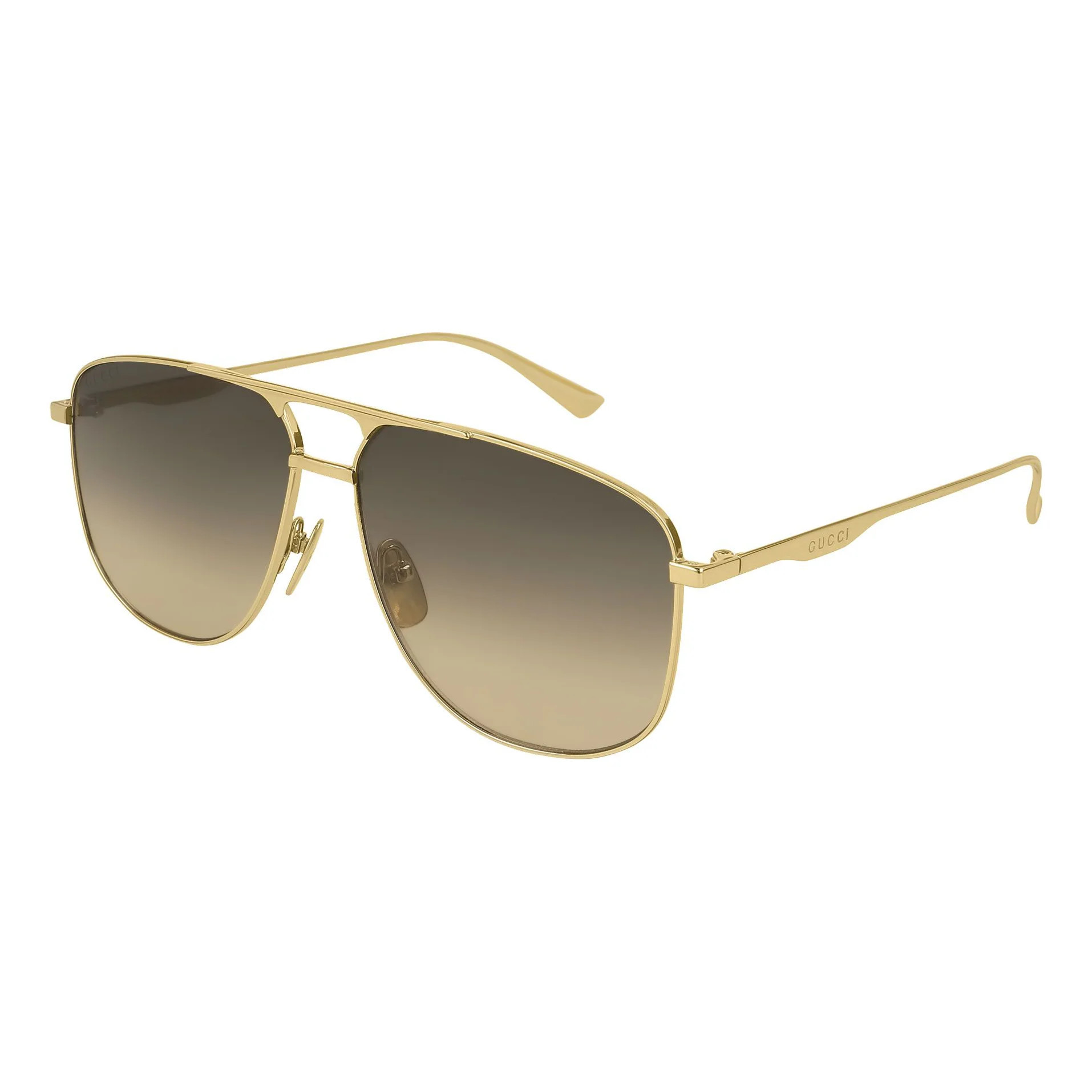 Gucci Series Business travel Version Lens aviator Sunglasses Gold Color GG0336S-001 | KICKS CREW