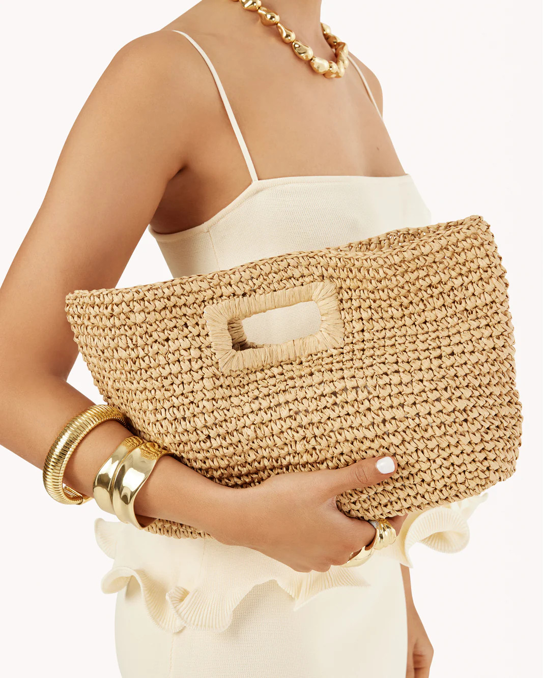 LEAH HANDLE BAG - NATURAL RAFFIA | Billini AU