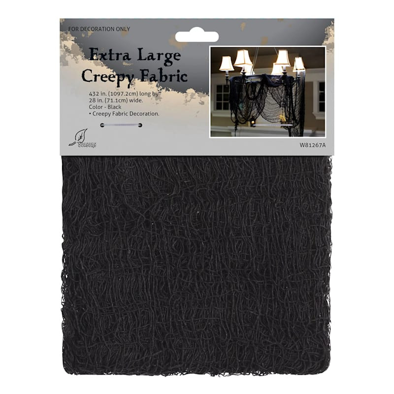 Black Creepy Halloween Fabric | At Home