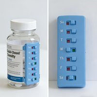 2pcs Compact Pill Reminder | Reusable Pill Tracker with Wide Compatibility for Various Pill Bottles, Refillable Tracker | AliExpress (US)