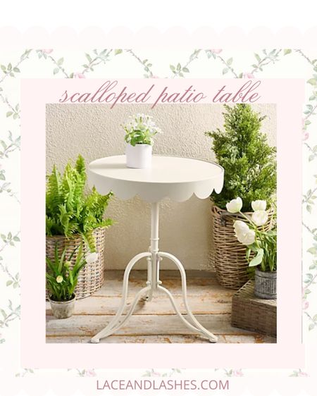 Scalloped patio table on sale + free shipping!

#LTKHome #LTKSaleAlert #LTKSeasonal