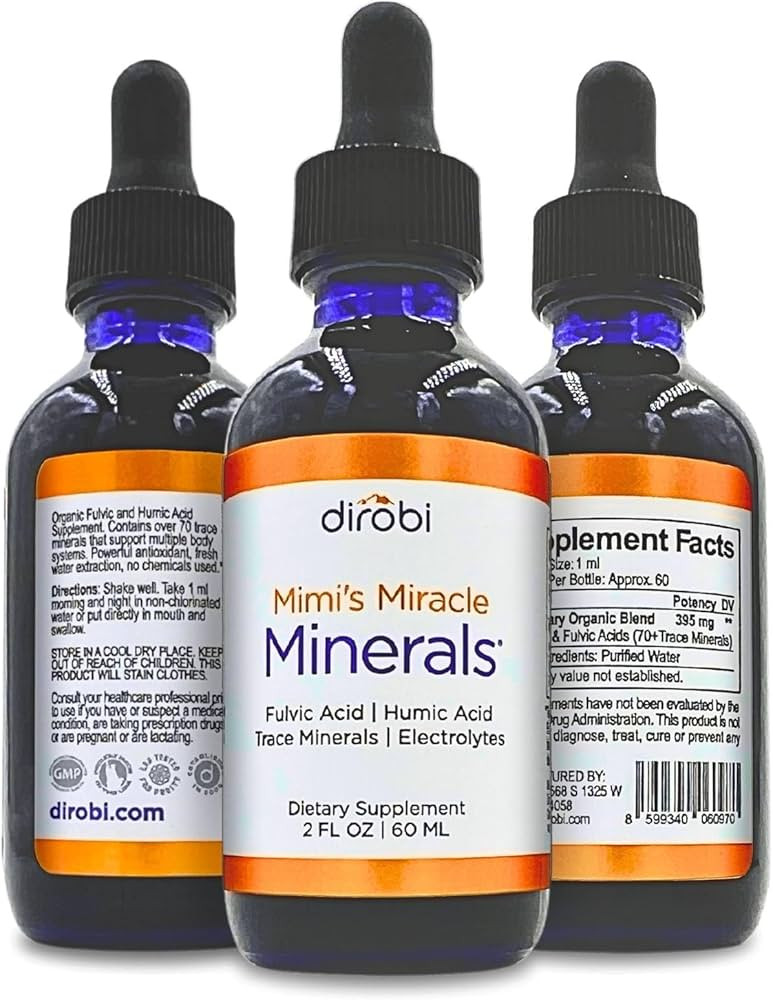 Mimi's Miracle Minerals Fulvic Acid Humic Acid - Trace Mineral Supplement, 70 Ionic Minerals - Or... | Amazon (US)