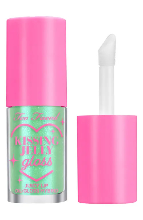 Too Faced Kissing Jelly Juicy Lip Oil/Gloss Hybrid in Green Apple at Nordstrom | Nordstrom