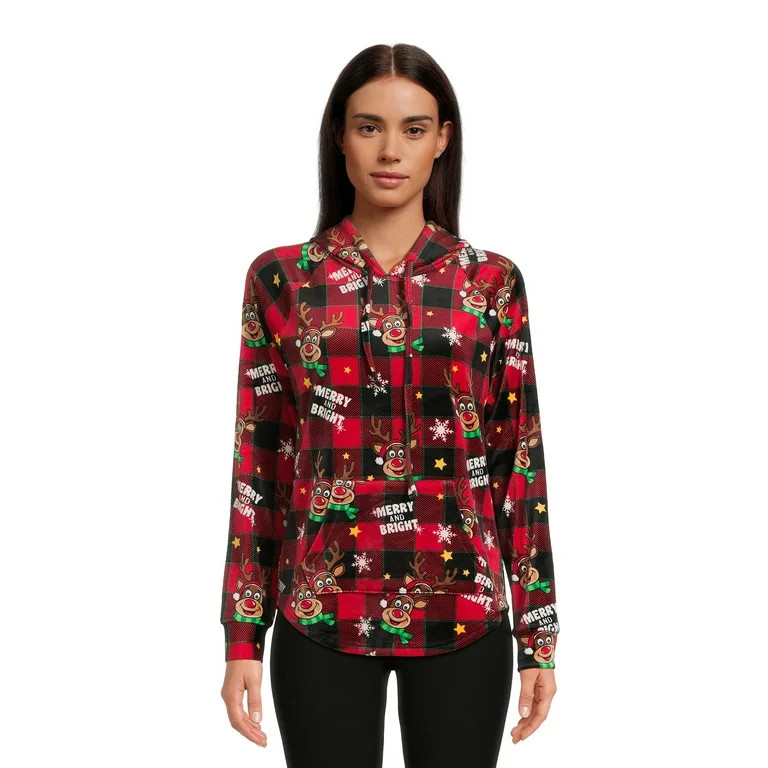 No Boundaries Juniors Christmas Pullover Hoodie, Sizes XS-3XL | Walmart (US)