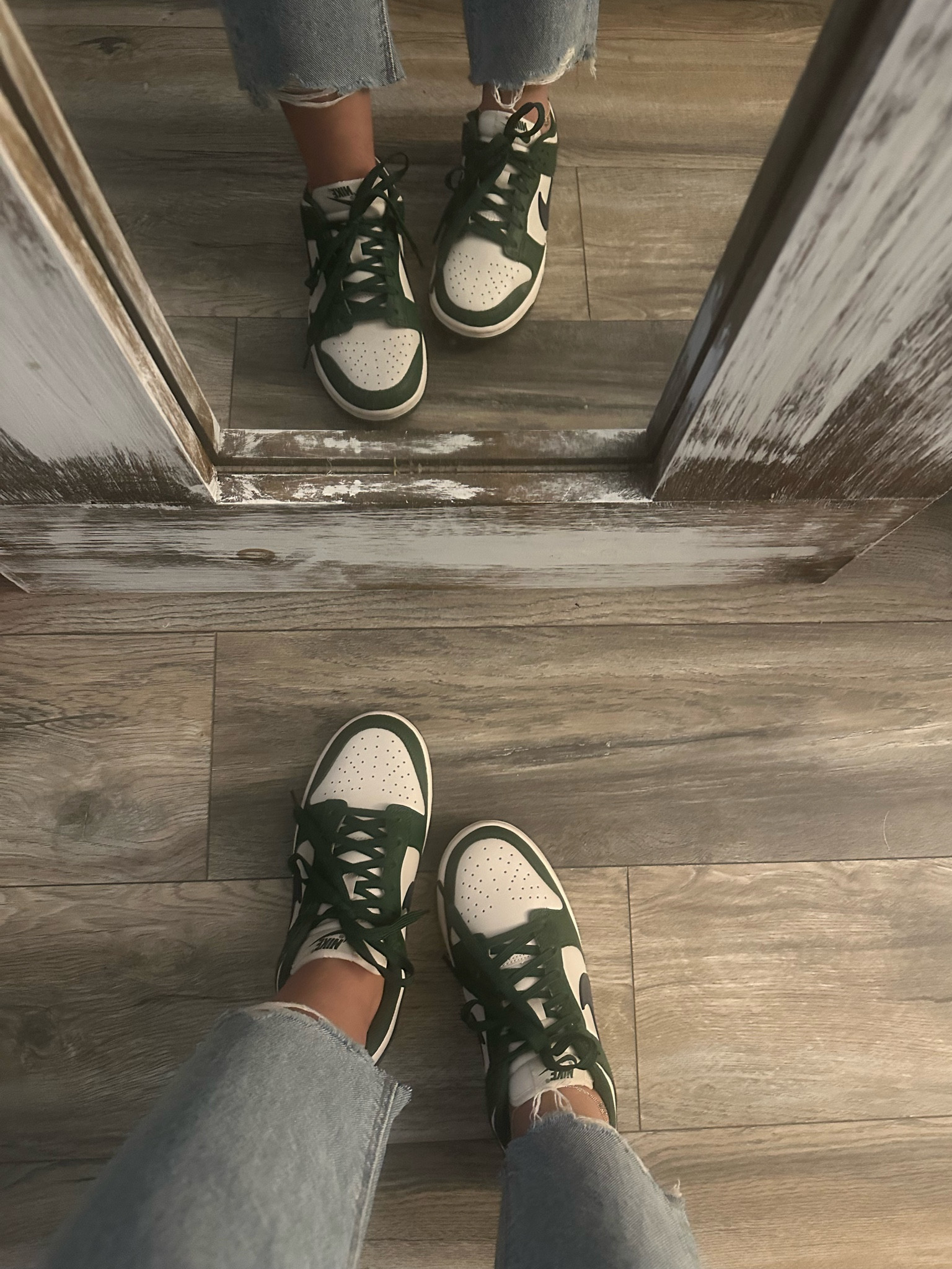 GO 🦅 BIRDS 🦅 @nike 

#nikedunks #nike #Superbowlvibes #eagles #philly #letsgobirds #americaneagle #jeans #amazon #top #womensclothing #fashion #ootd

#LTKMostLoved #LTKActive #LTKWatchNow