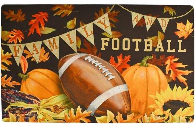 Football Doormat Front Door Mat Indoor Outdoor Decorative Fall Welcome Mat Outdoor Seasonal Fall ... | Amazon (US)