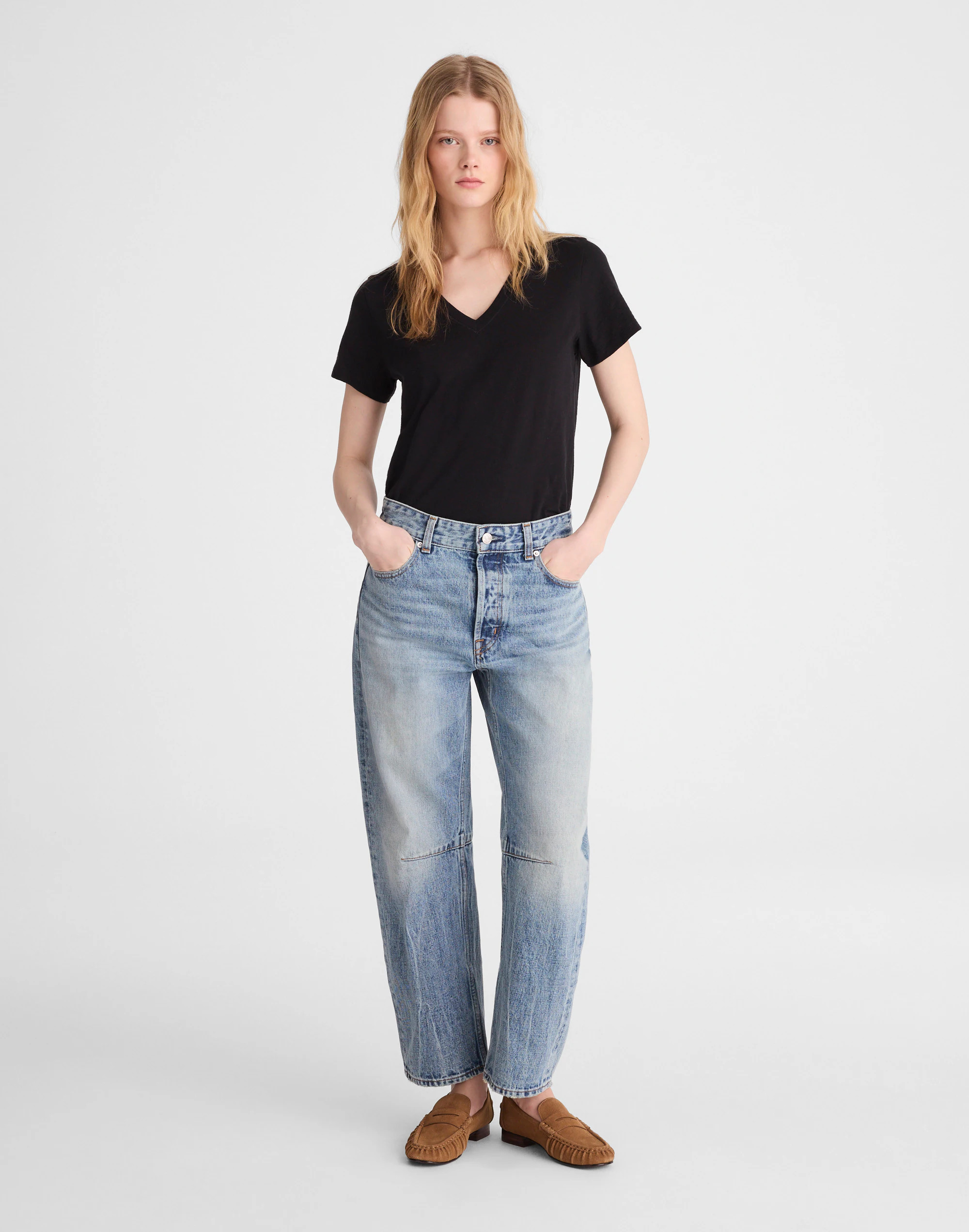 The Darted Barrel-Leg Jean in Japanese Denim | Madewell