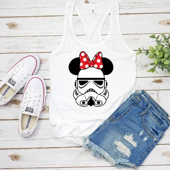 Women's Disney Tank | Storm Trooper Minnie Tank | Disney Family Tank | Disney Matching Tank | Min... | Etsy (US)