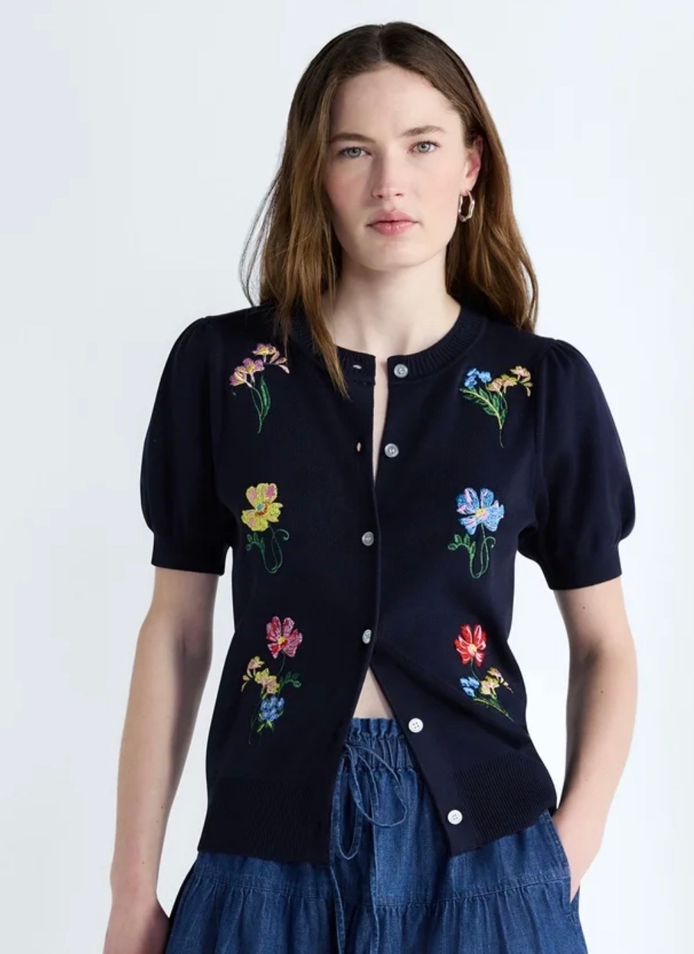 Under $30 Coastal Chic Cardigan 🌸⚓️

Such a good find for a polished, preppy summer look 🌸 This lightweight embroidered cardigan has the prettiest floral details and puff sleeves—so feminine and easy to style. I love it paired with a denim skirt or white shorts for that effortless coastal vibe ⚓️💙

Perfect for layering over tanks or wearing buttoned up as a top, and you truly can’t beat this under $30 price point 🙌✨

affordable fashion finds, walmart style, coastal preppy outfit, summer cardigan outfit, embroidered cardigan, feminine summer style, casual chic outfit ideas

#LTKOver40 #LTKWorkwear #LTKPetite