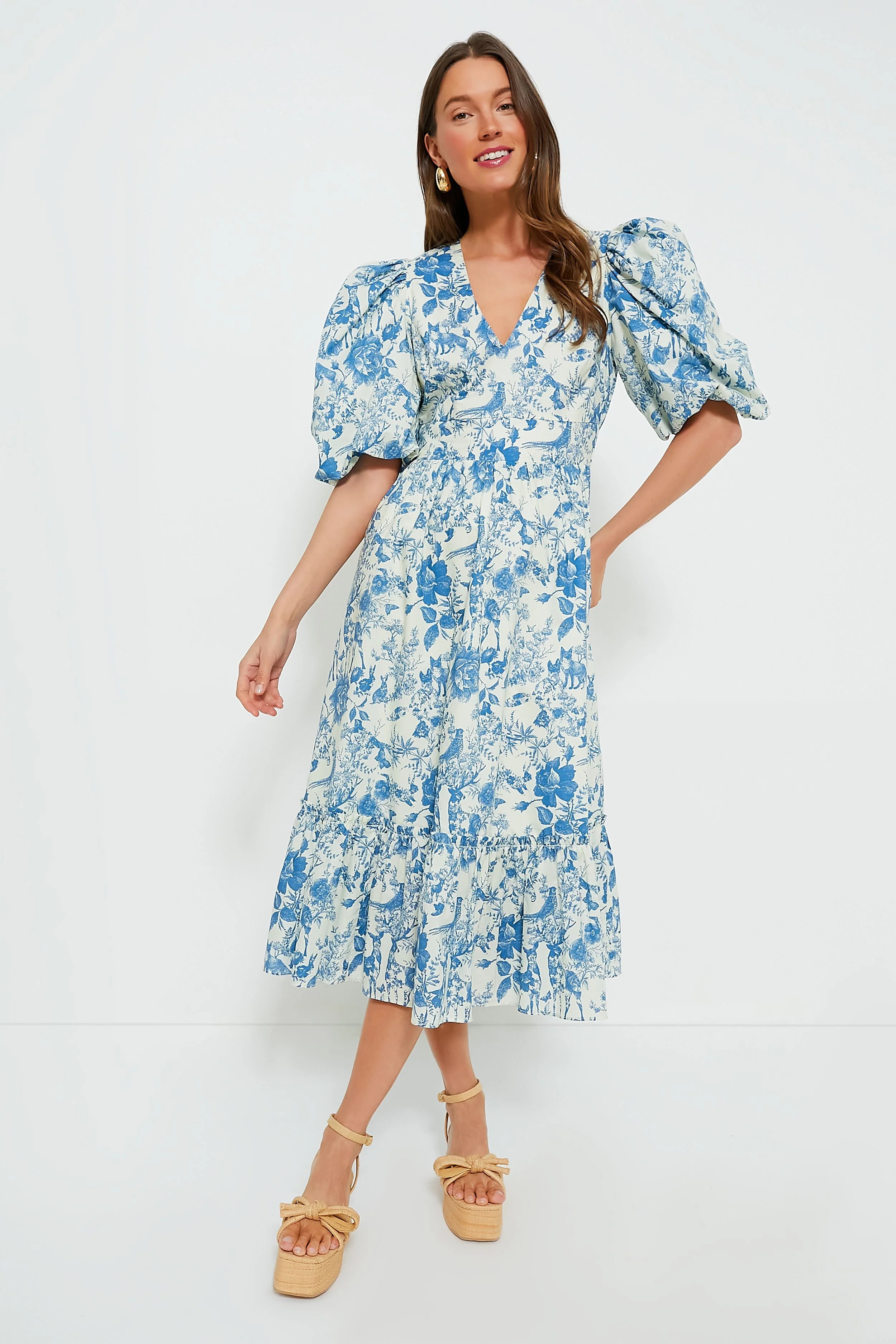 Blue Woodland Floral Lindley Dress | Tuckernuck (US)
