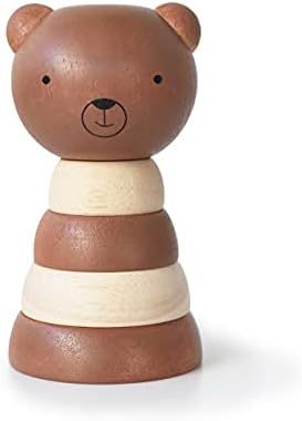 Wee Gallery Wood Stacker (Bear) Classic Learning Toy for Baby Development, Motor Skills, Problem ... | Amazon (US)