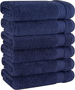 Cotton Paradise Hand Towels for Bathroom, 100% Turkish Cotton 16x28 inch 6 Piece Hand Towel Set, ... | Amazon (US)