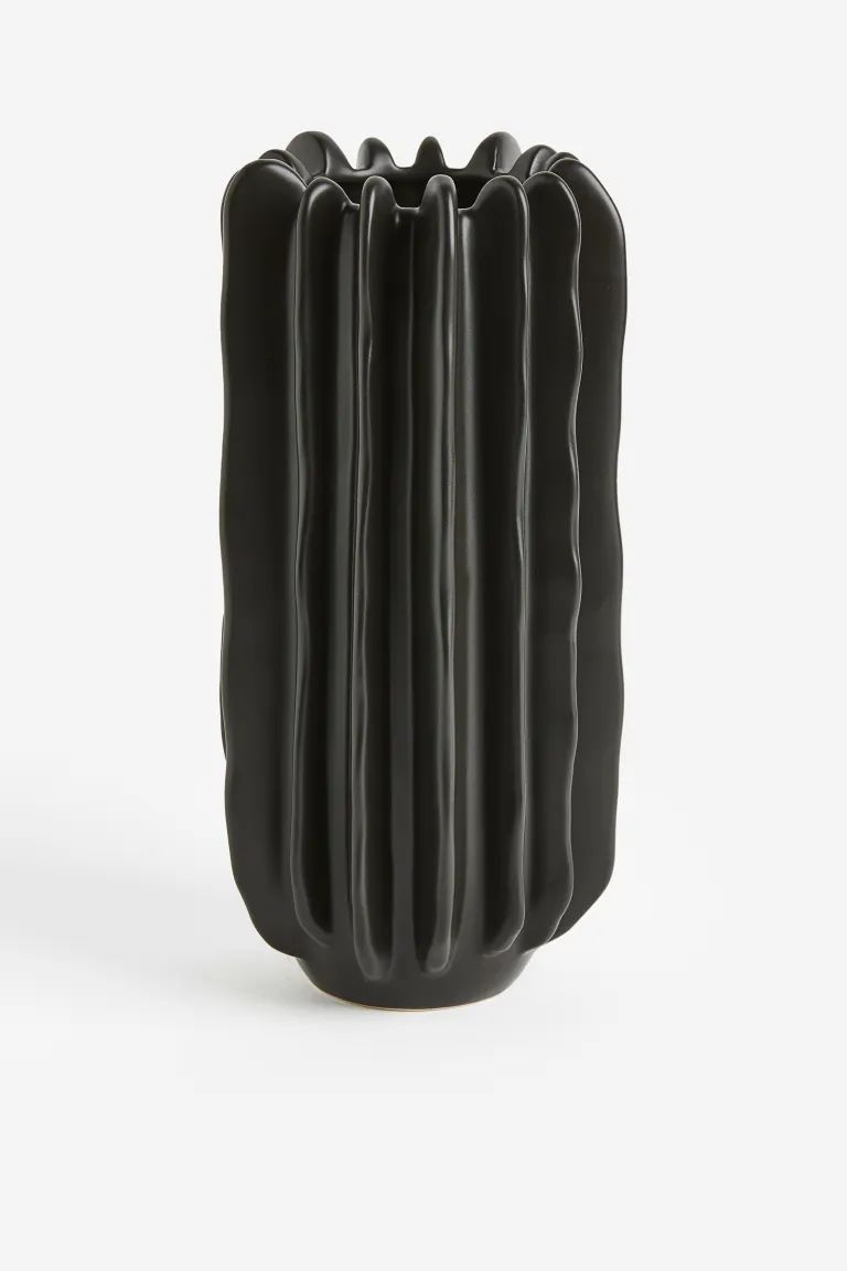 Tall Stoneware Vase - Black - Home All | H&M US | H&M (US + CA)