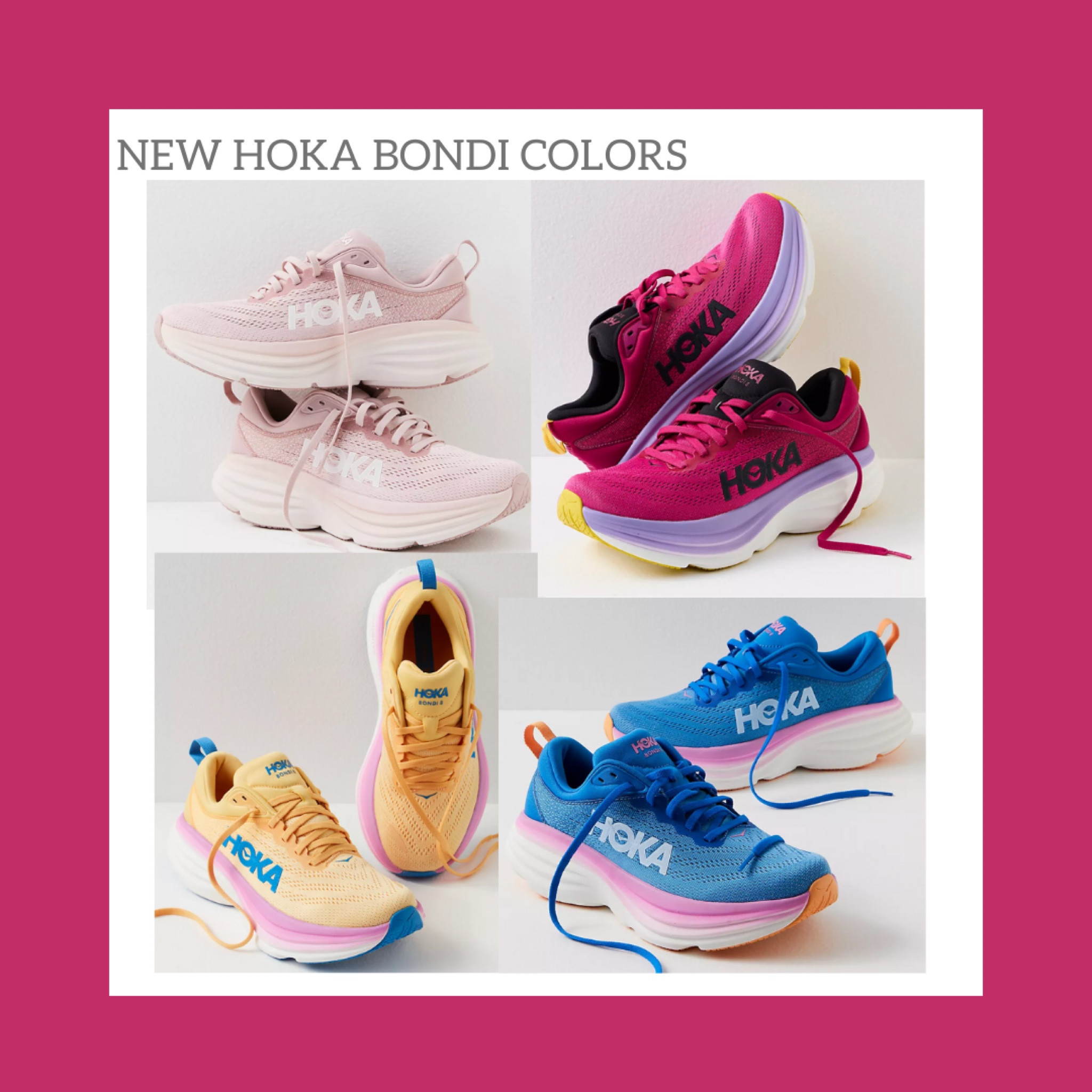 New Hoka Bondi colors have me like 😍 

Cute sneakers, supportive sneakers , hokas in stock , tennis shoes , cute tennis shoes , weekend outfits , fitness gifts, gifts for her , Mother’s Day gifts 



#LTKfit #LTKU #LTKshoecrush