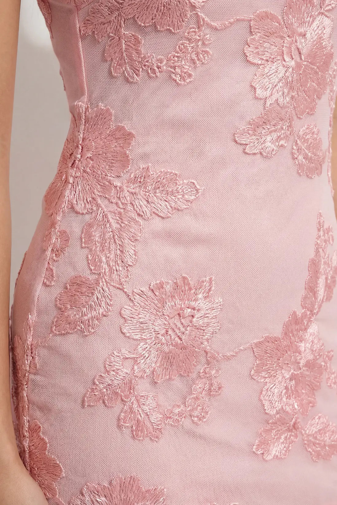Floral Textured Sheer Scoop Neck Bias Maxi | Nasty Gal US