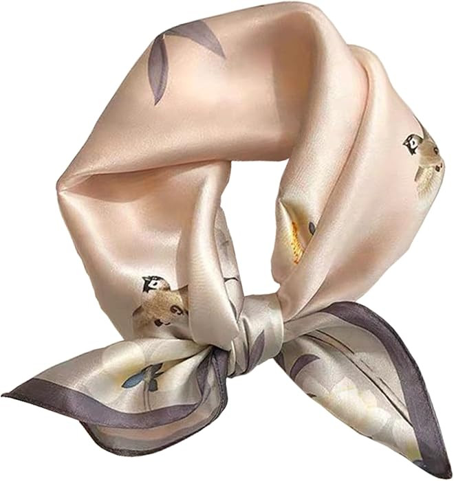 27.5 Inch Silk Feeling Scarf for Women Square Satin Head Scarf Hair Wrap Bandana | Amazon (US)