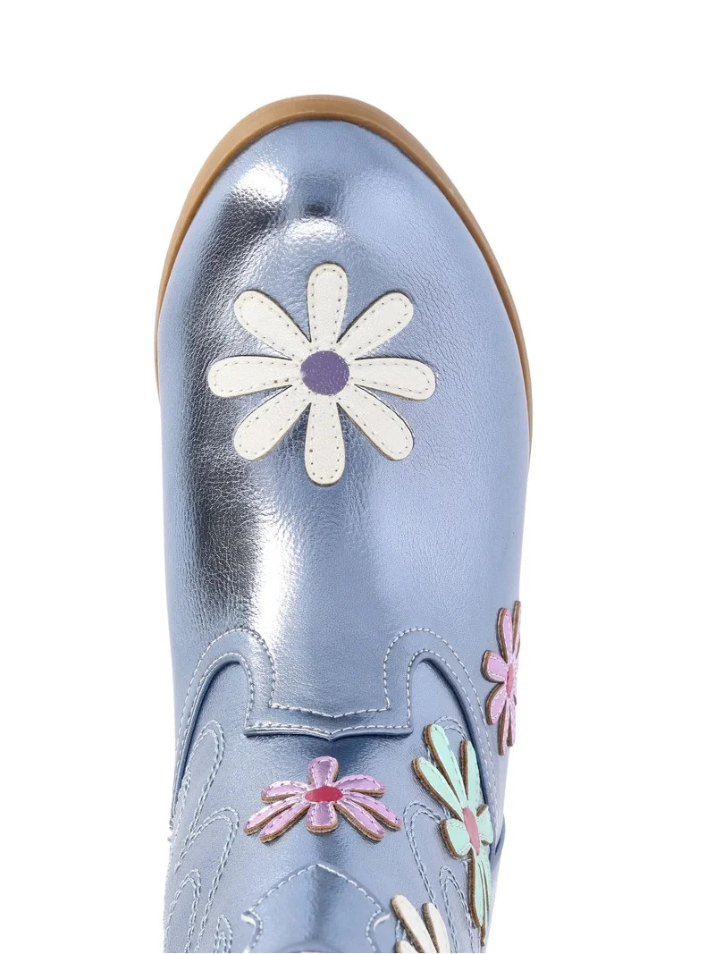 Wonder Nation Girls and Toddler Western Daisy Boots | Walmart (US)