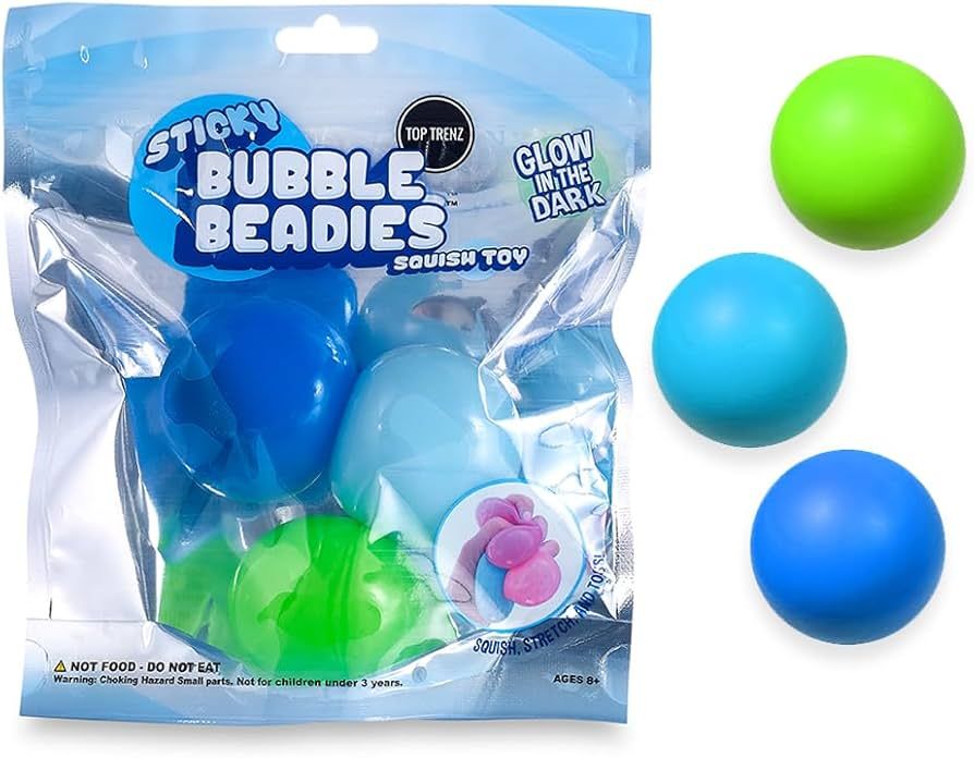 TOP TRENZ OMG Pop Fidgety Sticky Globbs Bubble Beadies 2 Pack( one Pack of Each Color) | Amazon (US)