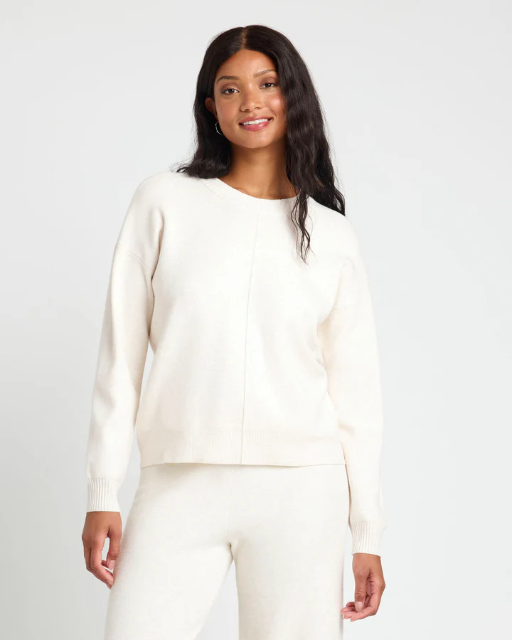 Splendid x @Cellajaneblog Solid Front Seam Sweater | Splendid