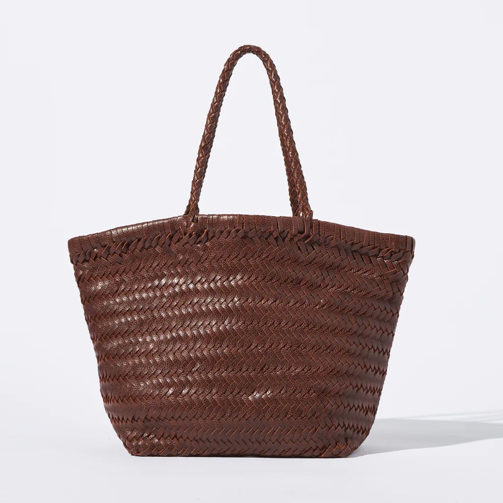 The Hand Woven Leather Tote x Carly | Neely & Chloe