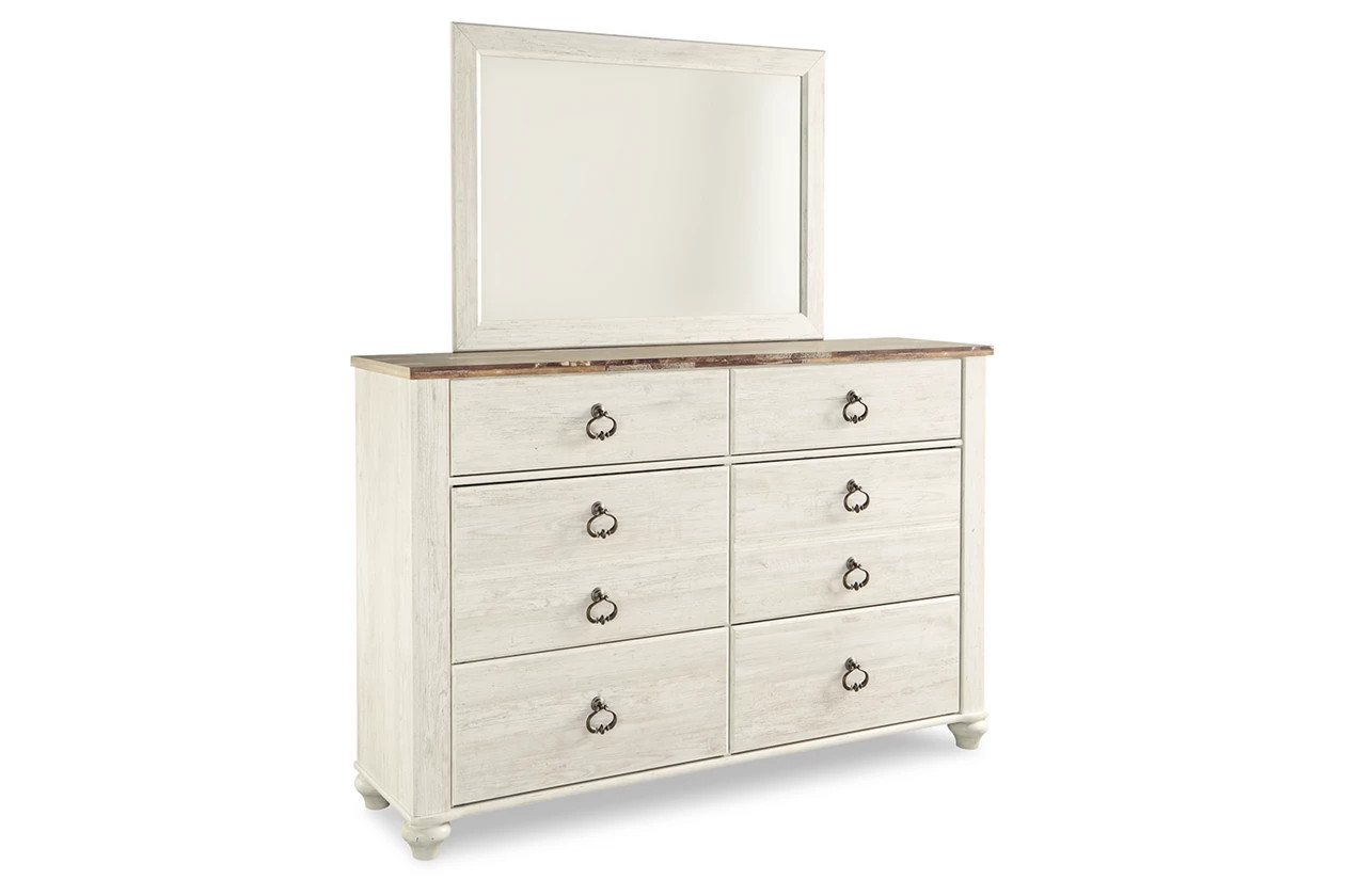 Willowton 6 Drawer Dresser and Mirror | Ashley Homestore
