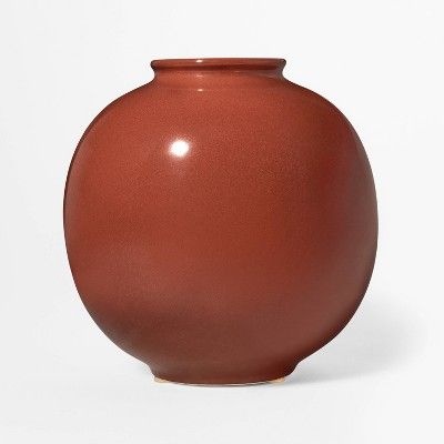 Ceramic round Decorative Vase Dark Red - Threshold™ designed with Studio McGee | Target