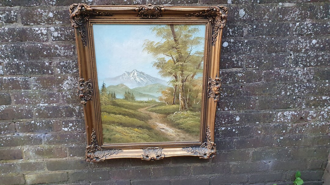 Vintage Still Life Original Oil Painting in a Stunning Swept Gilt Gold Frame Dated December 1973.... | Etsy (UK)