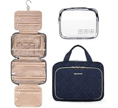 BAGSMART Toiletry Bag Hanging Travel Makeup Organizer with TSA Approved Transparent Cosmetic Bag Mak | Amazon (US)