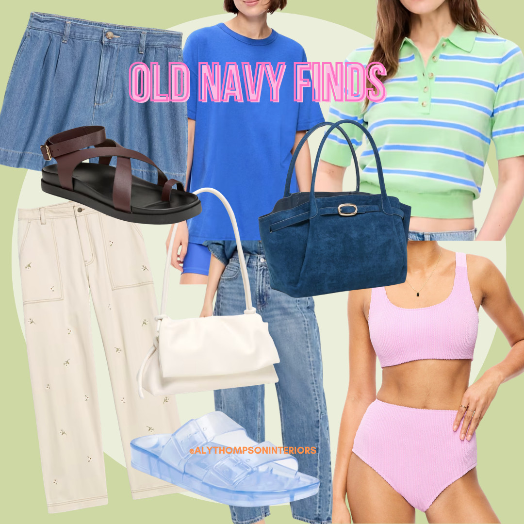 Old Navy | Old Navy Finds | Women's Clothing | Old Navy Haul | 4 Inch Shorts | Swim suits | Handbag | Purses | Jelly Sandals | Barrel Jeans 

 #LTKgrwm #LTKootd #LTKMidsize
