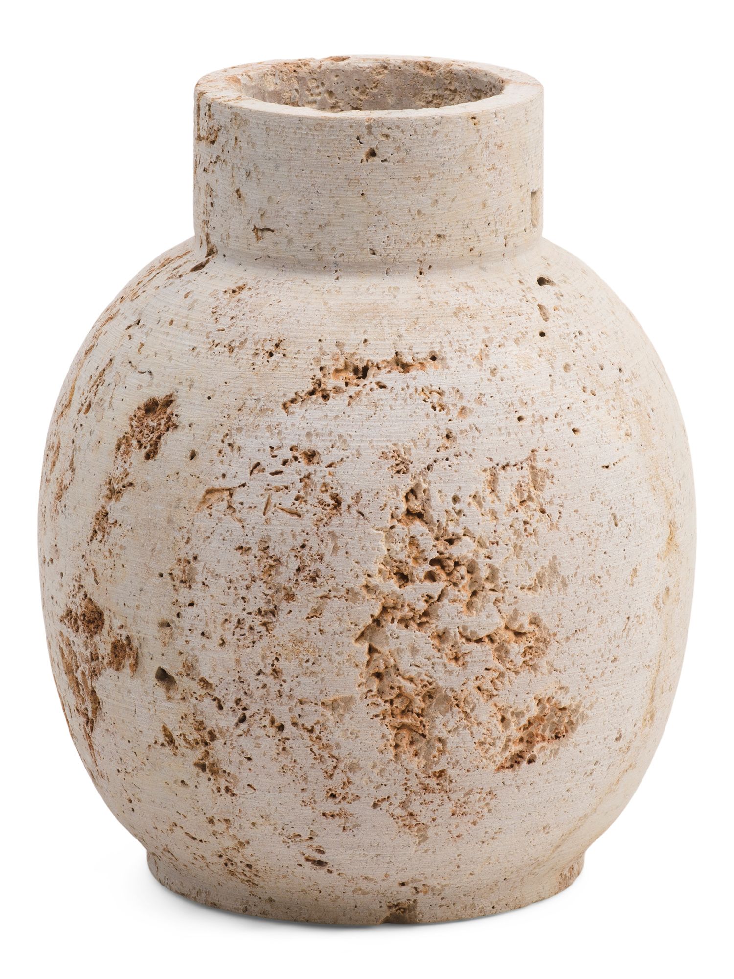 10in Travertine Stone Vase | Pillows & Decor | Marshalls | Marshalls