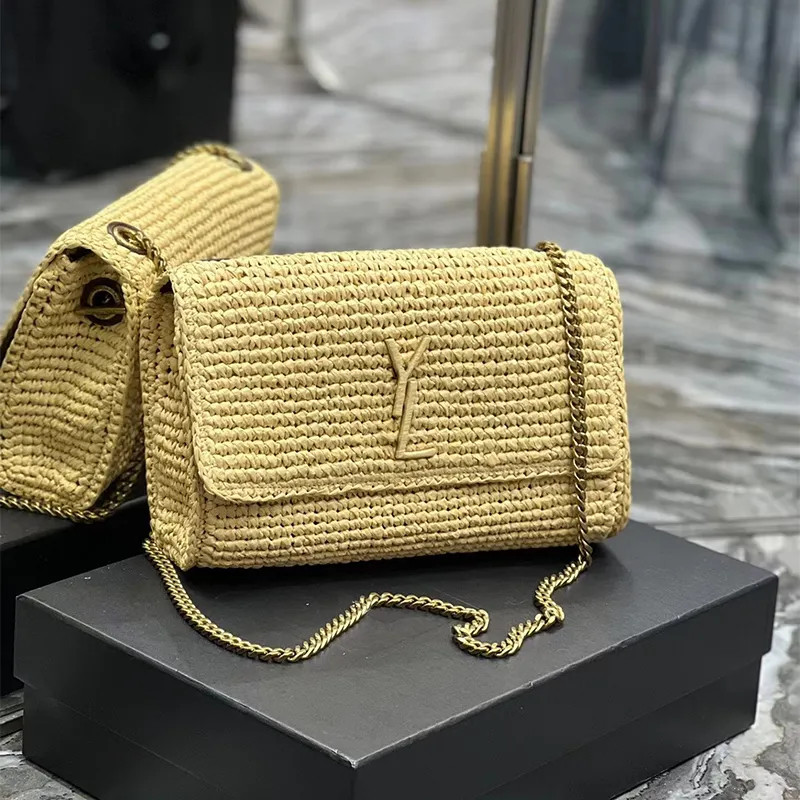 High Quality YLS designer bags lafite straw bag baguette bag luxury handbag shoulder bag chain cr... | DHGate