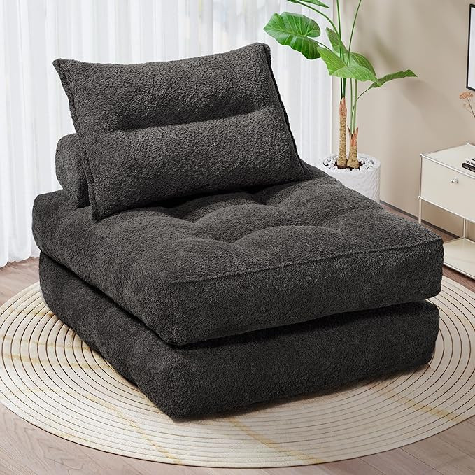 MONVANE Folding Sofa Bed, Fold Out Chair Bed with Pillow, Convertible Sleeper Chair for Living Ro... | Amazon (US)