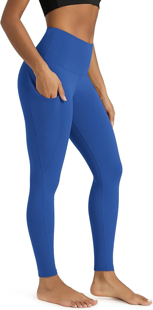 ODODOS Women's High Waisted Yoga Leggings with Pockets, Tummy Control Non See Through Workout Ath... | Amazon (US)
