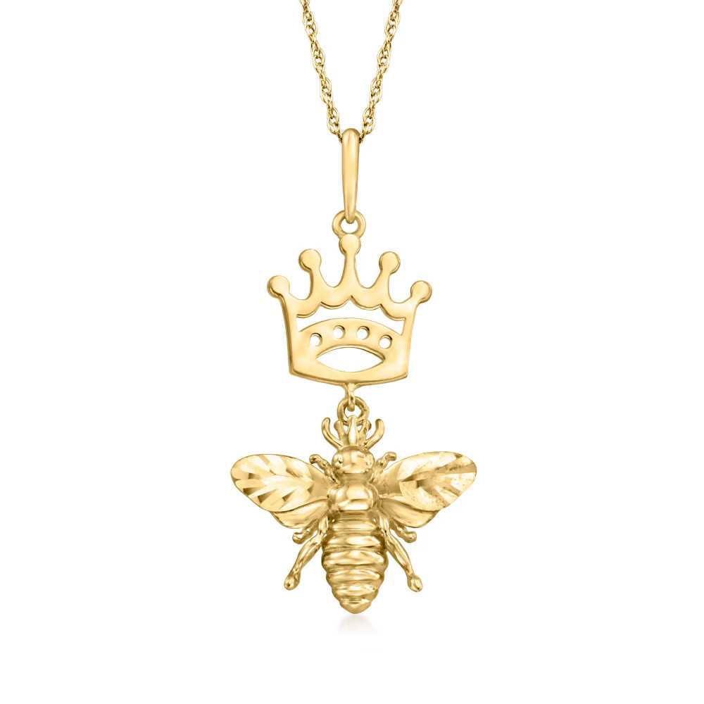 14kt Yellow Gold Queen Bee Pendant Necklace | Ross-Simons