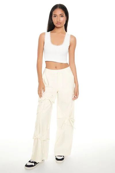 Bow Wide-Leg Cargo Pants | Forever 21