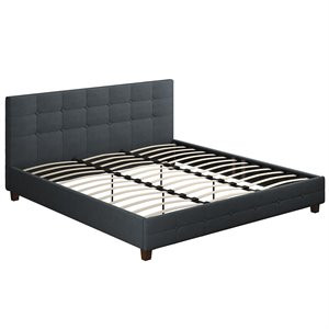 DHP Ryan Tufted King Platform Bed in Blue | Homesquare