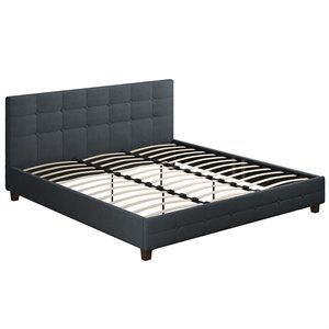 DHP Ryan Tufted King Platform Bed in Blue | Homesquare